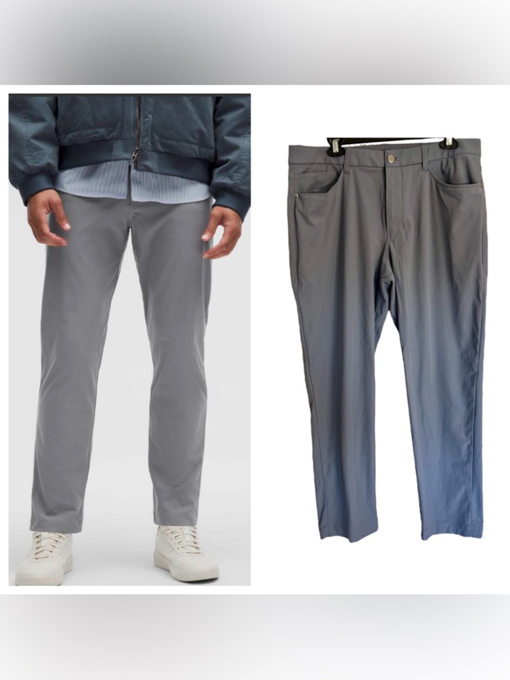 Lululemon ABC classic fit 5 pocket pant 30” asphalt grey 34 waist casual travel